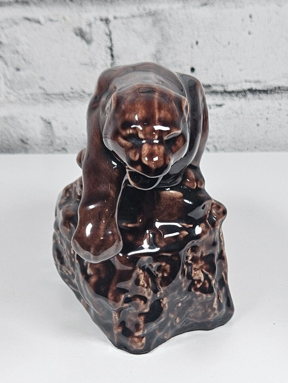 Blue Mountain Pottery Brown Cougar Panther Figurine Canadian Art Pottery - Picture 4 of 12